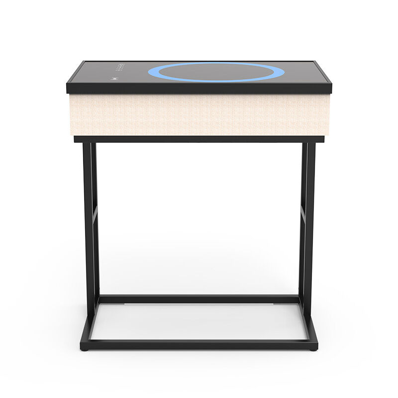 Multi Functional LED Light Smart Wireless Charging Night Stand Bluetooth Speaker For Livingroom