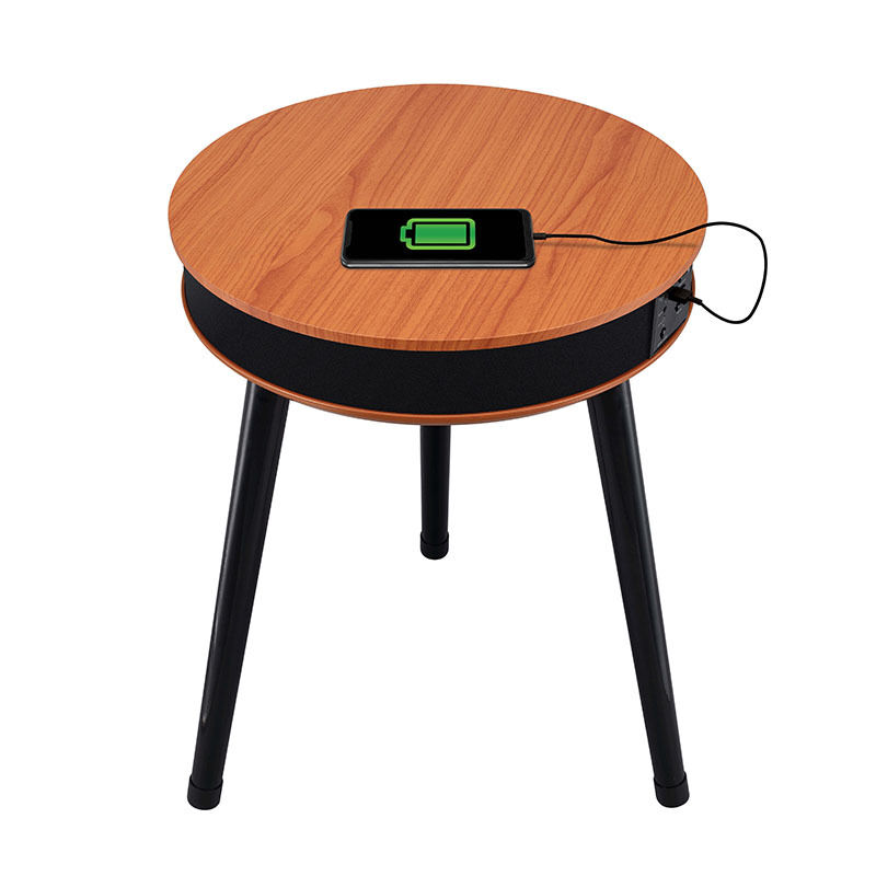 Wireless Charging Station with Built-in LED Ambient Light for Home Bedroom Decor Smart Nightstand Audio System
