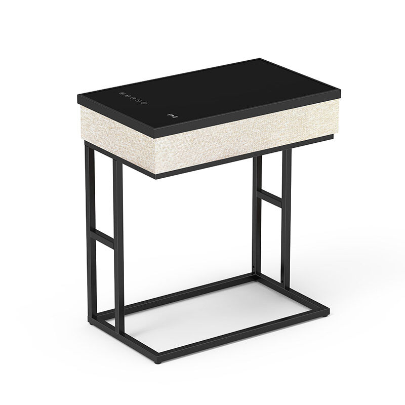 Multi Functional LED Light Smart Wireless Charging Night Stand Bluetooth Speaker For Livingroom