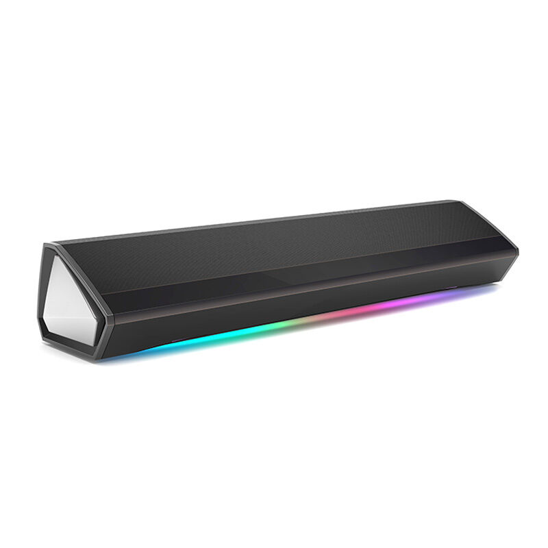 RGB Gaming Soundbar Bluetooth 5.0 Stereo Sound Bar USB Powered Desktop Speaker For PC Monitor Laptop
