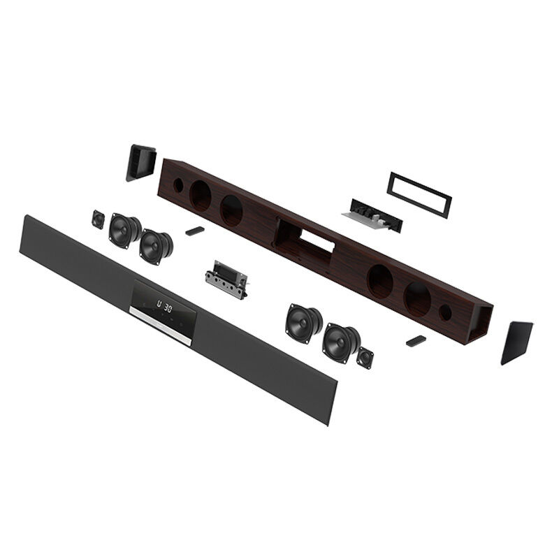 Σύστημα Soundbar 2.1 καναλιών ασύρματου οικιακού κινηματογράφου με διπλά μικρόφωνα Karaoke Subwoofer