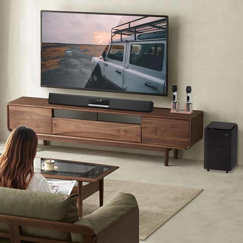 Großformatige Heimkino Soundbar Lautsprecher Wireless TV Soundbar mit Karaoke