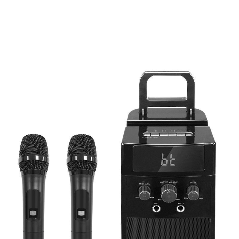 Kablosuz Mikrofonlu 80W RMS Ev Karaoke Hoparlör Kulesi Aktif PA Sistemi