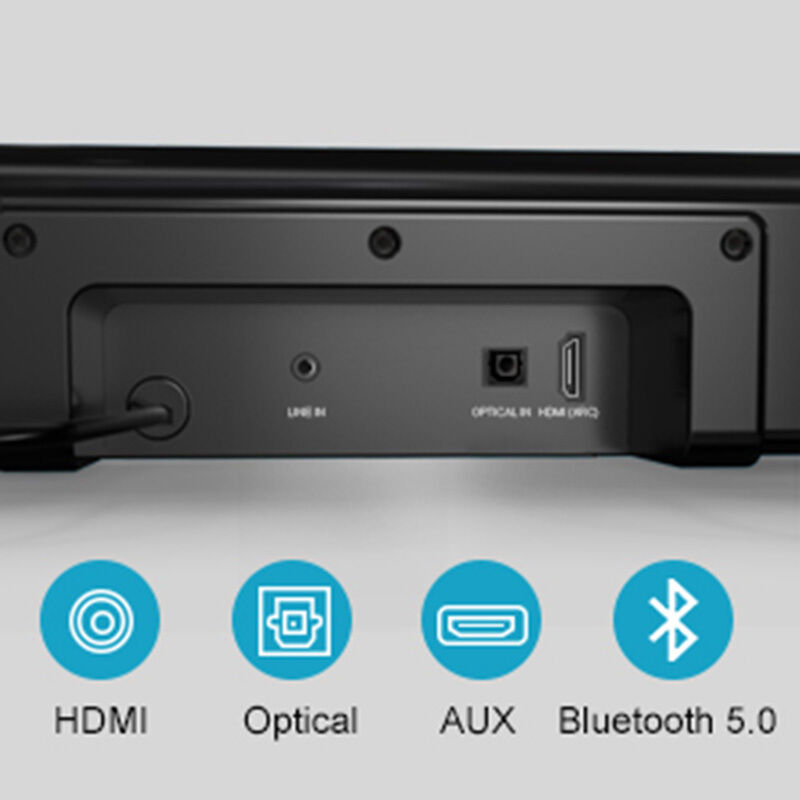 All In One TV sem fio Soundbar Bluetooth 5.0 Com alto-falante LED Display Design de pescoço pendurado