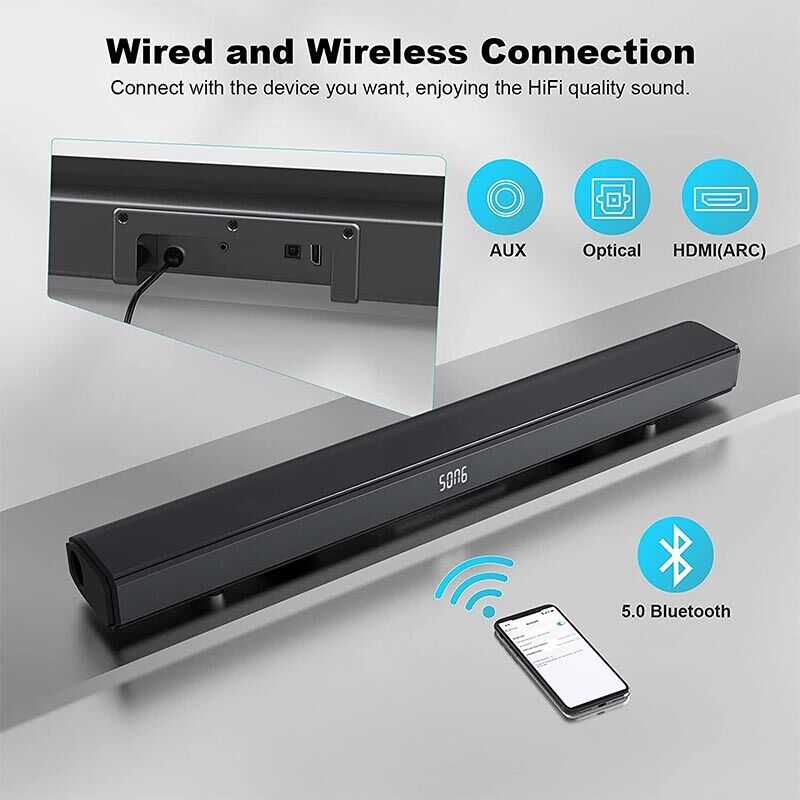 1000W TV Soundbar Speaker Audio Wireless Bluetooth Surround Sound Bar For Home Theater