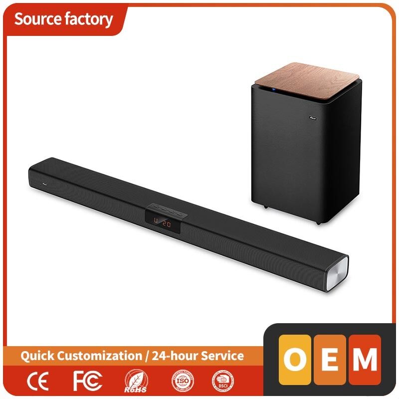 Wireless Smart Soundbar for Clutter-Free Living Rooms - eARC, Voice Control & Room Calibration. Sleek Home Cinema System with Professional Karaoke Support
