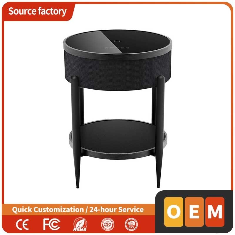 Functional Bluetooth Speaker Table with Wireless Charging and Clear Sound Output Suitable for Multiple Environments