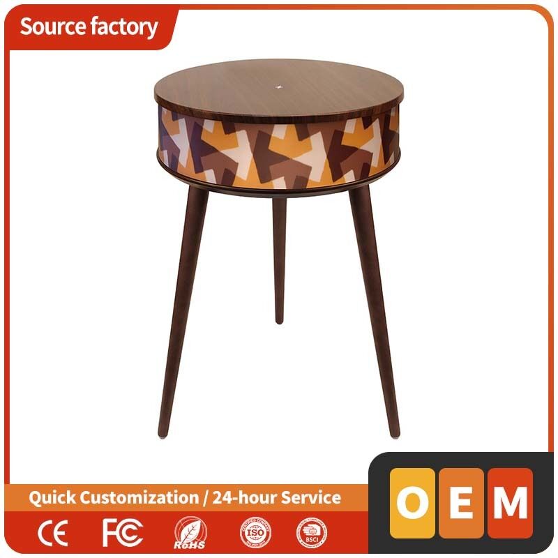 MDF Multifunctional Bluetooth Speaker Table 20W DSP Full Range Speaker Bluetooth 5.0 Built-in 1800mAh Battery