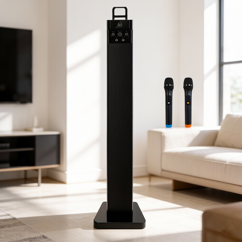 Home Party Tower Speaker with Wireless Dual Mic, 3