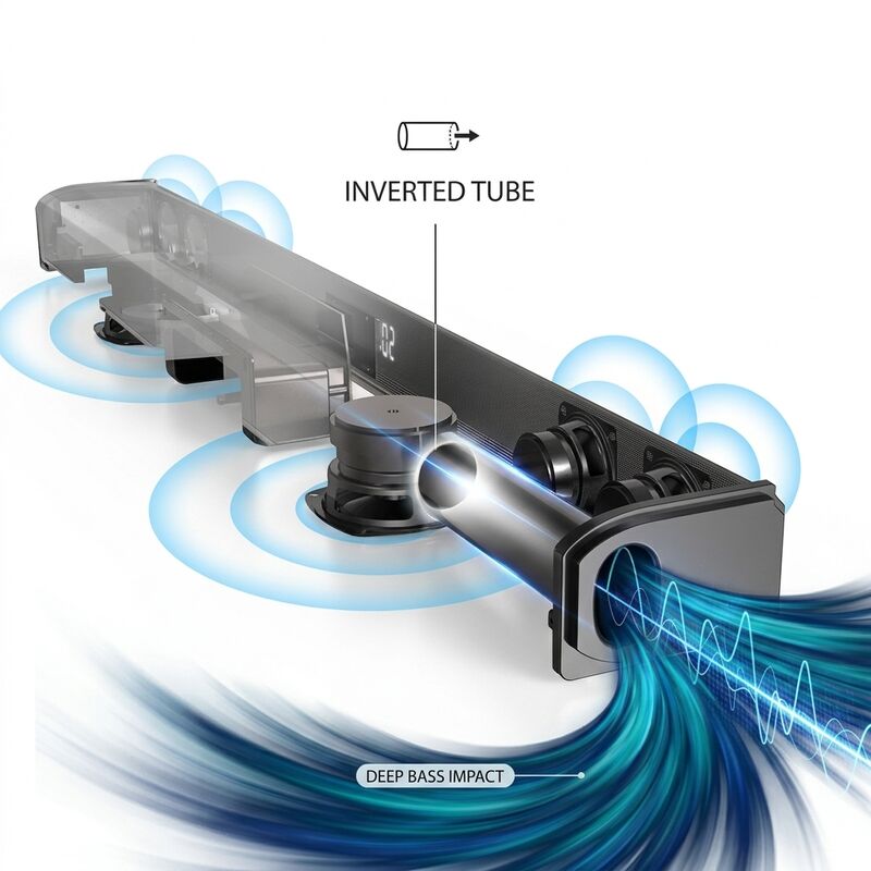 2.1 Channel Sound Bar for TV, Total 100W Power with Independent 60W Subwoofer, Bluetooth 5.0 DSP Surround Sound Home Theater System Support HDMI ARC/OPT/AUX/USB, Metal Grille & Wall Mount Kit Included