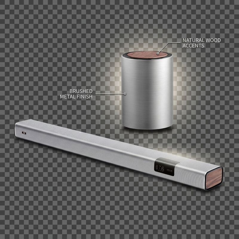 Bluetooth Soundbar Speaker H2 Arc 2.0CH Loud Super Bass TV Audio Wireless Streaming