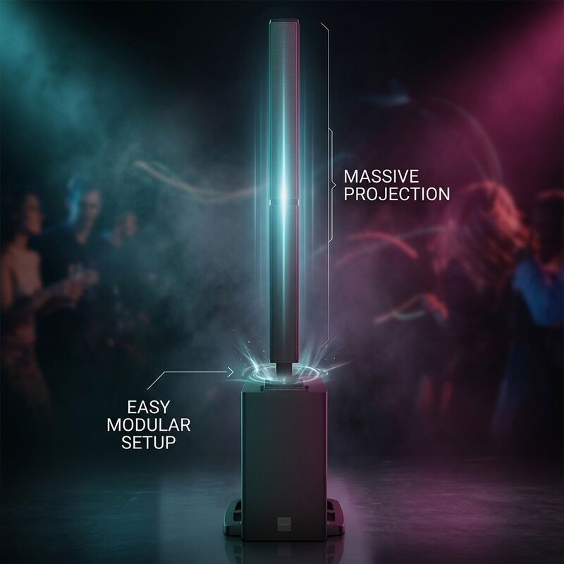 Home Karaoke Speaker AT620 80W RMS Tower 800W Karaoke Party Tower Design Powerful Bass