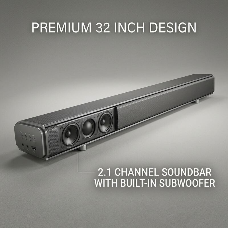 Home Theater Soundbar system ASW250-5.1DOLBY 150W 3D Surround Heavy Bass Immersive Audio