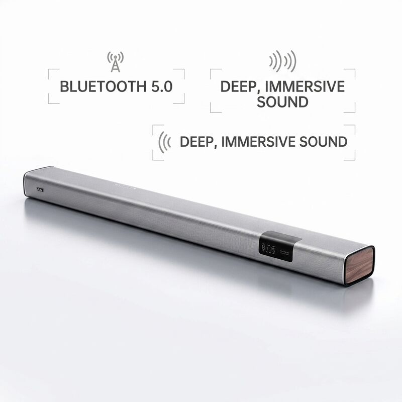 Bluetooth Soundbar Speaker AS120-2.0 ARC Big Power Super Bass TV Audio Wireless Streaming