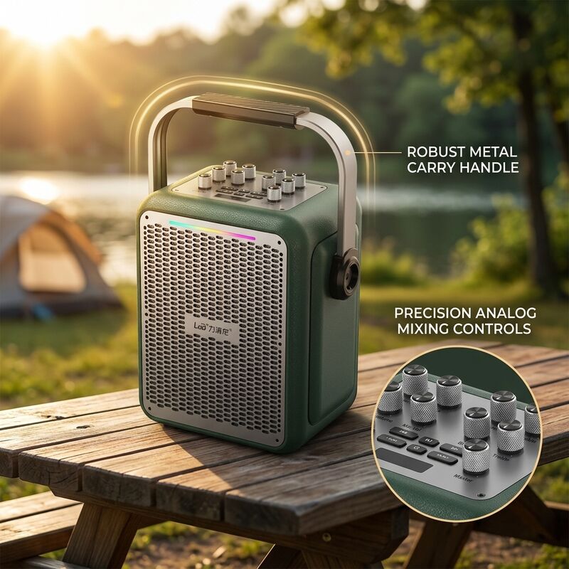 Wireless Portable Bluetooth Speaker AM1 65W 60W Wooden Bookshelf Outdoor Party Long Battery