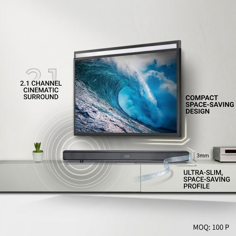 Smart Home Audio AT600 100W Subwoofer 2.1 Modern Living Room Wireless Streaming Compact Design