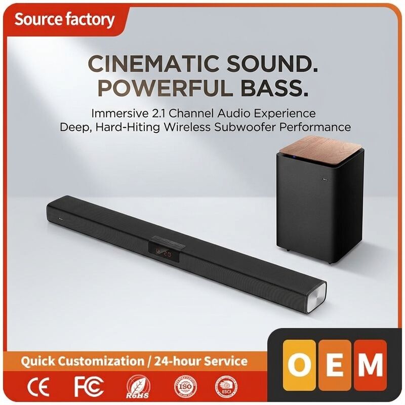 Bluetooth Soundbar Speaker AS120-2.0 ARC Big Power Super Bass TV Audio Wireless Streaming