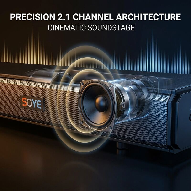 Home Theater Soundbar system ASW250-5.1DOLBY 150W 3D Surround Heavy Bass Immersive Audio