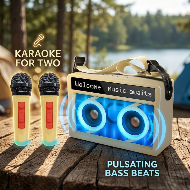 Wireless Portable Bluetooth Speaker BT448 5W Karaoke Rgb Party Outdoor Party Long Battery