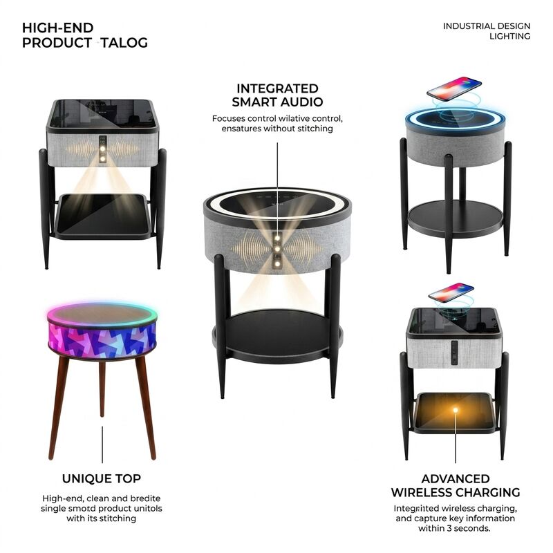 Smart Table With Speaker AT600 30W 5.1 Charging Coffee Wireless Charging Modern Bedroom