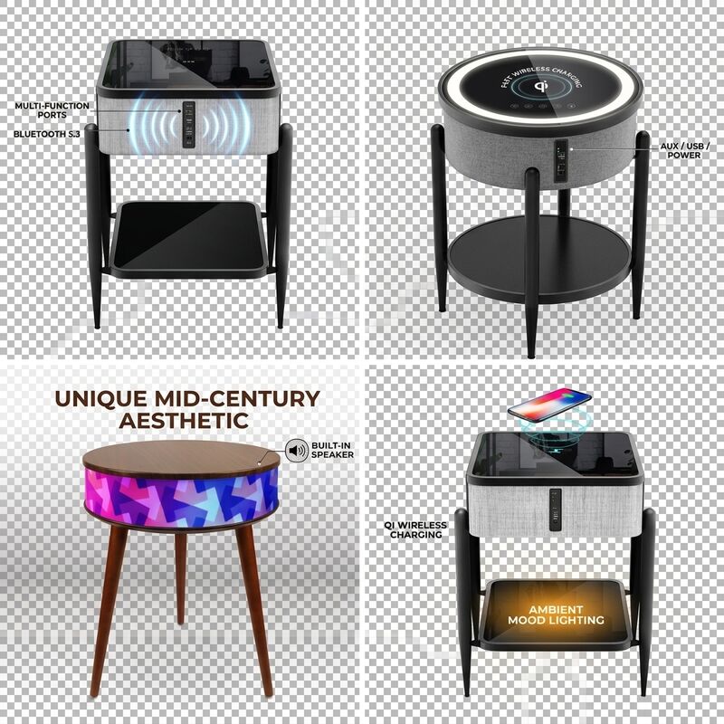 Smart Table With Speaker AT600 30W 5.1 Charging Coffee Wireless Charging Modern Bedroom