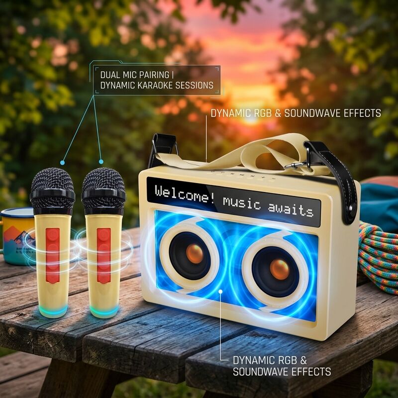 Wireless Portable Bluetooth Speaker BT448 5W Karaoke Rgb Party Outdoor Party Long Battery