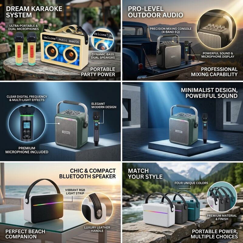 Wireless Portable Bluetooth Speaker BT448 5W Karaoke Rgb Party Outdoor Party Long Battery