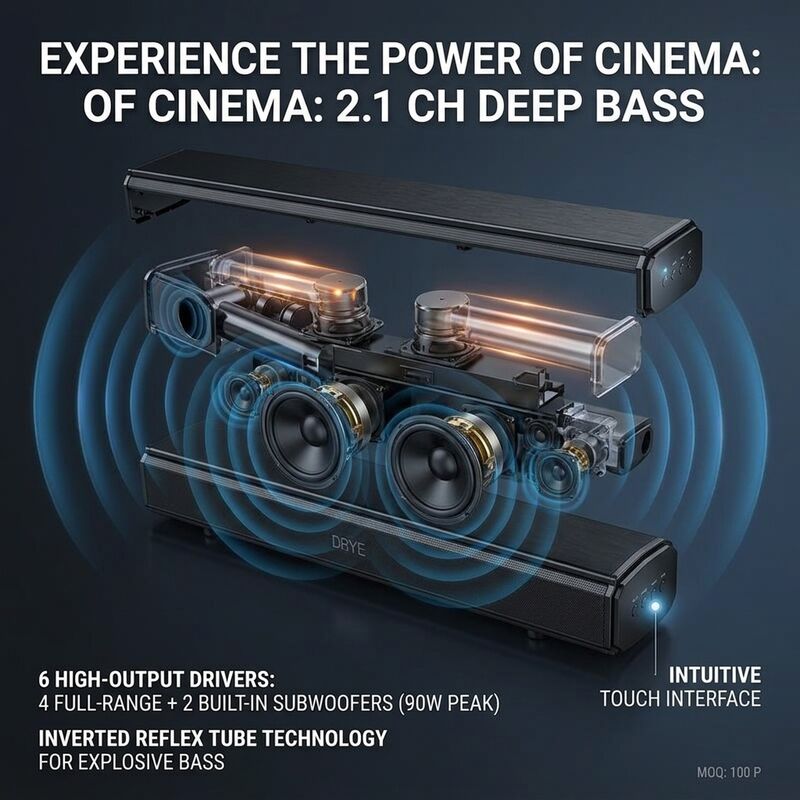Home Theater Soundbar system ASW150-4.1UR 140W 200W 5.4 Heavy Bass Immersive Audio