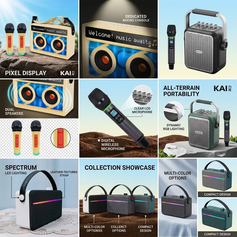 Wireless Portable Bluetooth Speaker BT448 5W Karaoke Outdoor Party Long Battery Waterproof