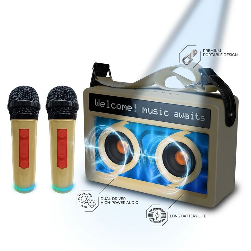 Wireless Portable Bluetooth Speaker BT448 5W Karaoke Outdoor Party Long Battery Waterproof