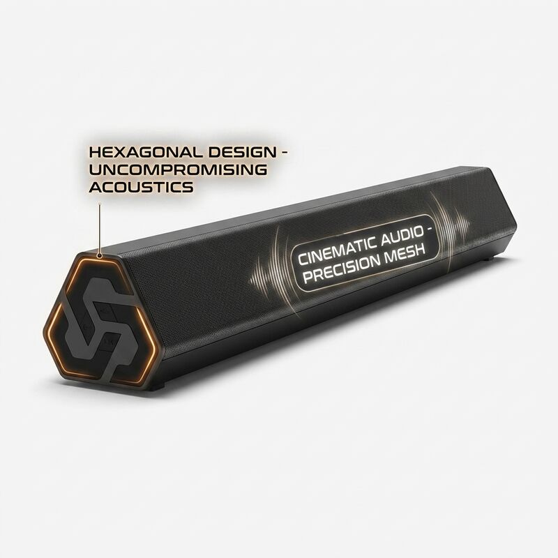 Bluetooth Soundbar Speaker AS460S-2.0 30W 44cm Short Computer Super Bass TV Audio
