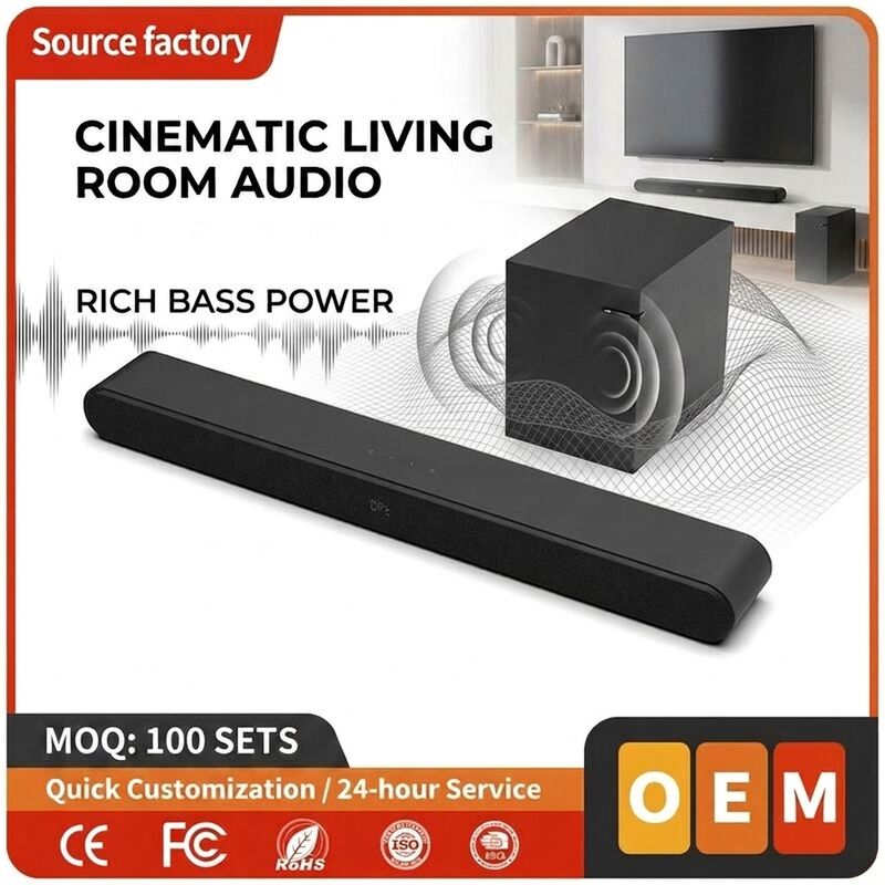 TV Soundbar Speaker ASW530-2.1 60W 100W Subwoofer Bluetooth 5.0 Home Theater Deep Bass