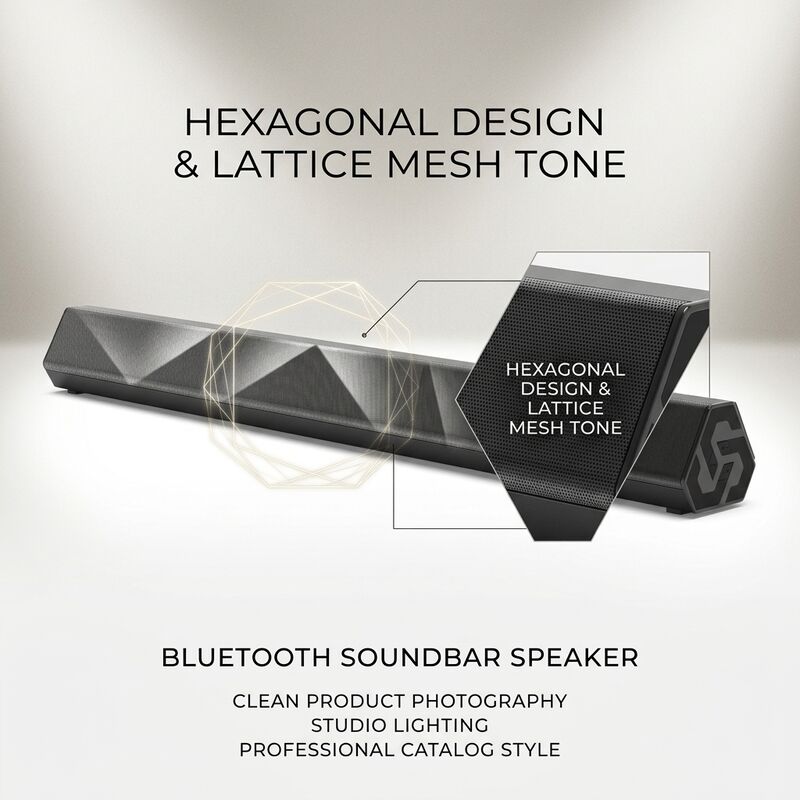Bluetooth Soundbar Speaker AS-P1 10W 2.0 5.4 Charging Super Bass TV Audio Wireless Streaming
