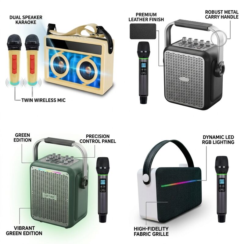 Wireless Portable Bluetooth Speaker C15 20W RGB Wall‑Mounted & Outdoor Party Long Battery