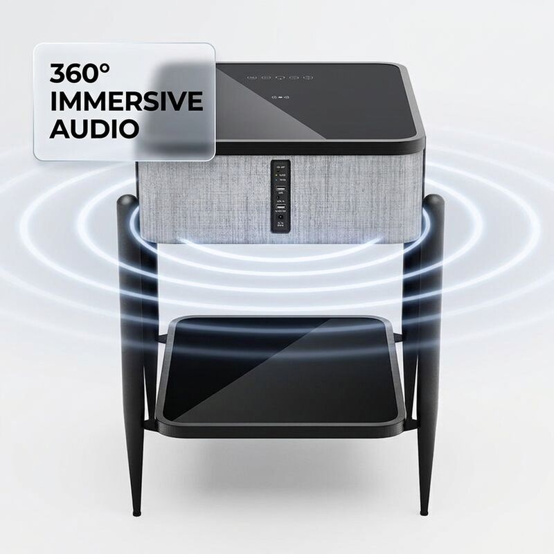 Smart Table With Speaker ATC700 30W 5.1 Charging Living Wireless Charging Modern Bedroom