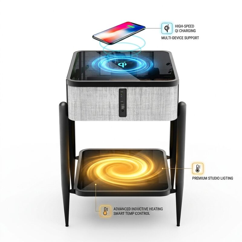 Smart Table With Speaker ATC700 30W 5.1 Charging Living Wireless Charging Modern Bedroom