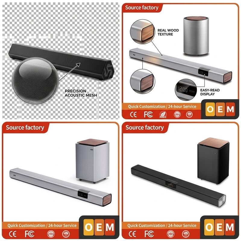 Bluetooth Soundbar Speaker AS460S-2.0 30W ARC Desktop HDMI Super Bass TV Audio Wireless Streaming