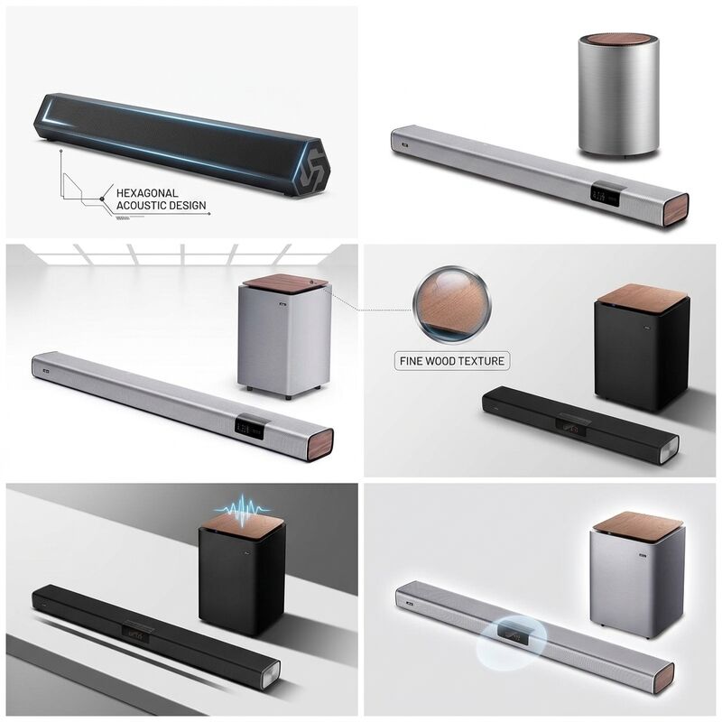 Bluetooth Soundbar Speaker AS-P1 30W 2.0CH Small / Super Bass TV Audio Wireless Streaming