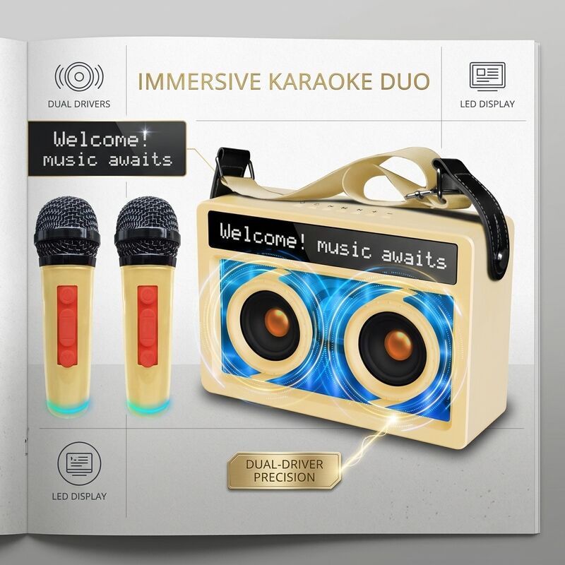 Wireless Portable Bluetooth Speaker AK3 30W Microphone Waterproof Outdoor Party Long Battery