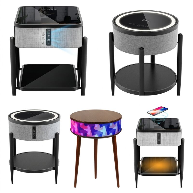 Smart Table With Speaker AT105 20W 5.4 Charging Coffee Wireless Charging Modern Bedroom