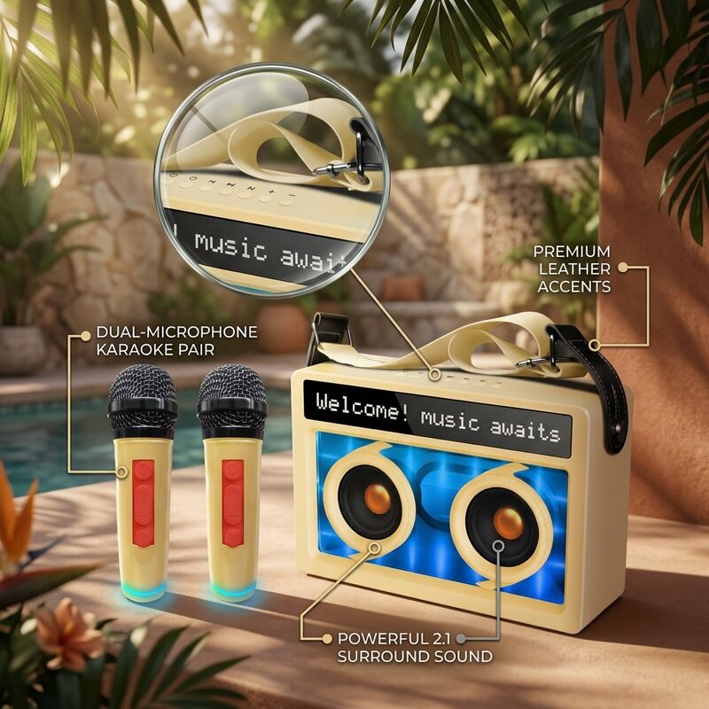 Wireless Portable Bluetooth Speaker AK3 30W Microphone Waterproof Outdoor Party Long Battery