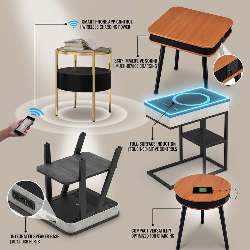Smart Home Furniture C9 30W RMS Multifunction Cafe Living Wireless Charging Modern Living Room