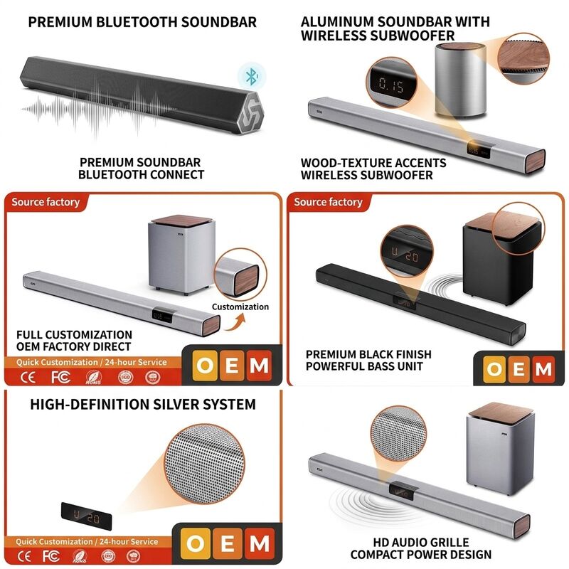 Bluetooth Soundbar Speaker AS460S-2.0 30W 5.0 Custom Outdoor Super Bass TV Audio