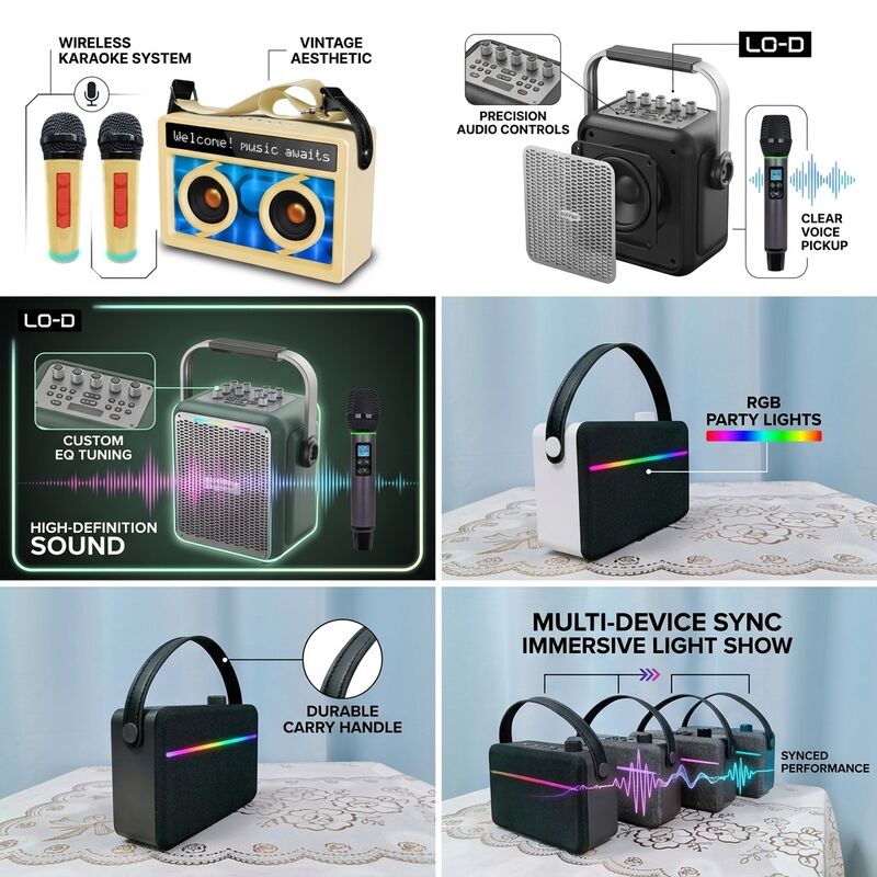 Wireless Portable Bluetooth Speaker AK3 30W IP54 Karaoke Outdoor Party Long Battery