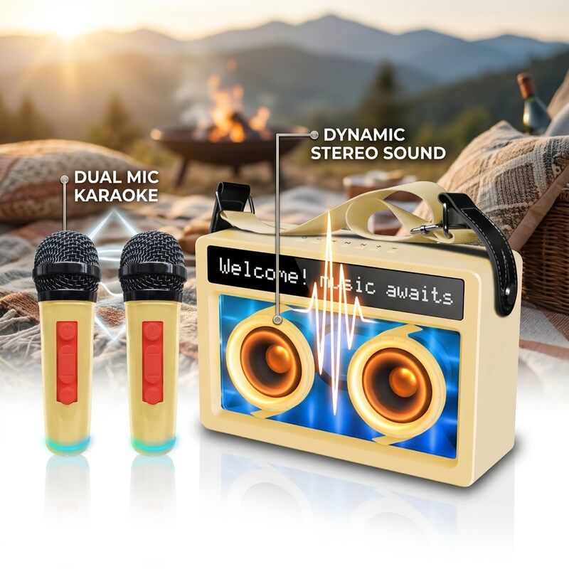 Wireless Portable Bluetooth Speaker AS300 25W DSP Office Wooden Outdoor Party Long Battery