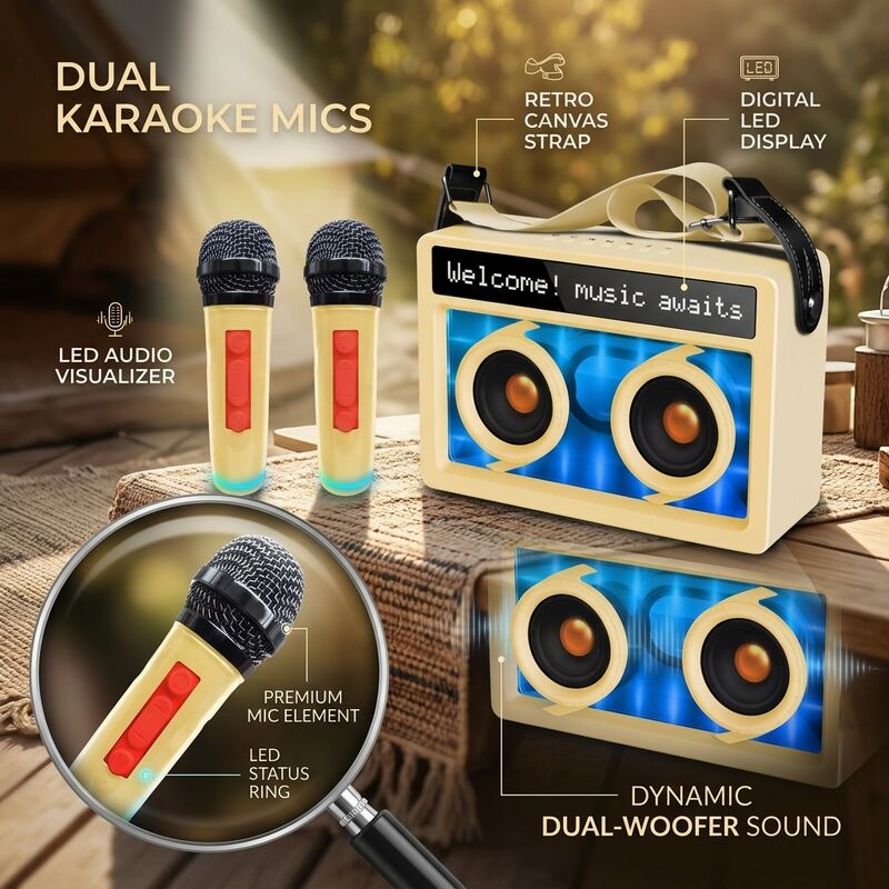 Wireless Portable Bluetooth Speaker AS300 25W DSP HiFi Outdoor Party Long Battery
