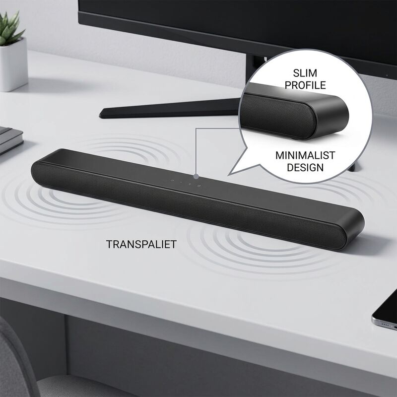 PC Soundbar Speaker AS-P4 2.0CH Desktop Short Desktop Audio Monitor Speaker Video Calls