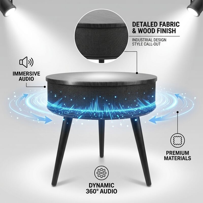 Smart Coffee Table AT105 5W Custom Indoor Furniture Wireless Charging Modern Living Room