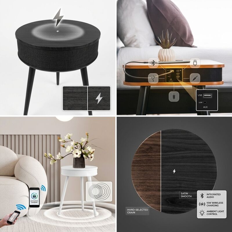 Smart Coffee Table AT105 5W Custom Indoor Furniture Wireless Charging Modern Living Room