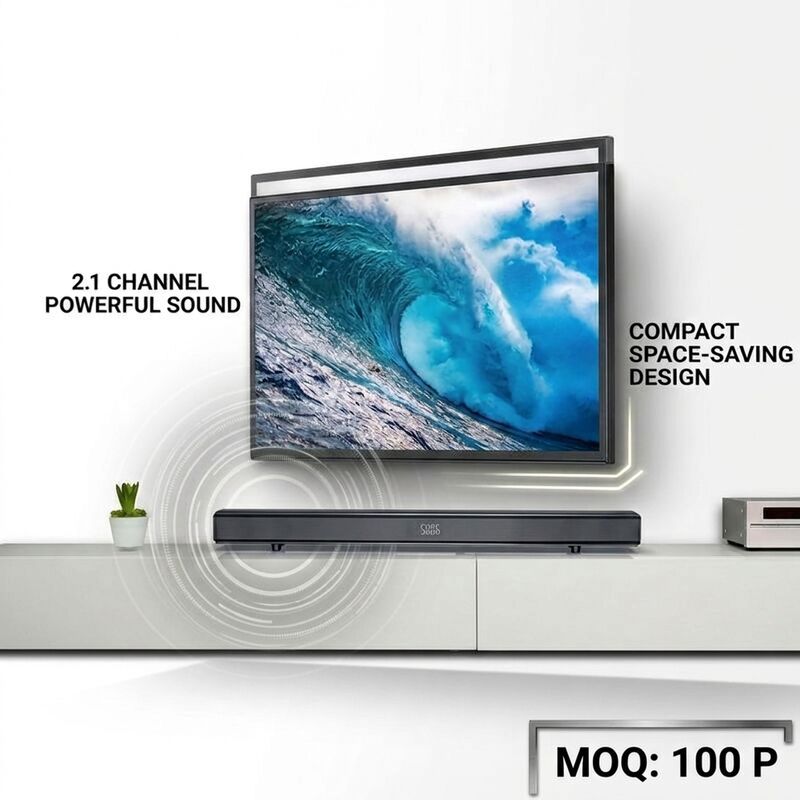 Smart Home Audio AT600 100W Subwoofer 2.1 Modern Living Room Wireless Streaming Compact Design